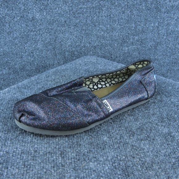 TOMS Women Flat Shoes Purple Synthetic‎ Slip On Size 7 Medium - Picture 1 of 7